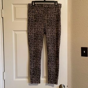Never been worn, without tags, L Spanx Jean-ish Snake-print Leggings